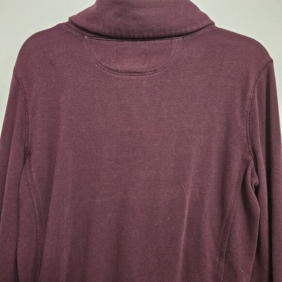 Converse One Star Collared Sweatshirt Burgundy Womens Size L - Picture 5 of 9